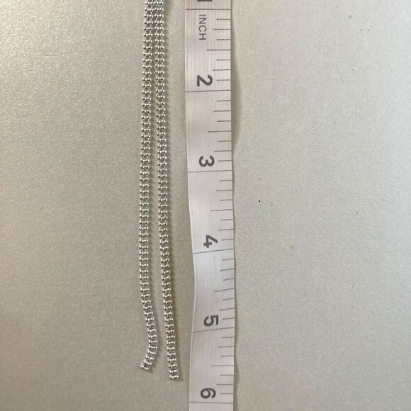 LIZ CLAIBORNE Silvertone Chain Lariat Necklace preloved jewelry - Picture 8 of 8